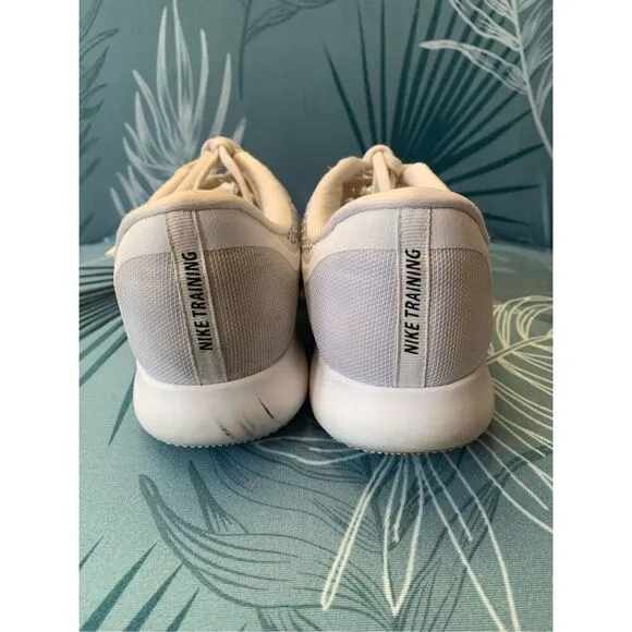 NIKE FLEX TRAINING TR7 white gray SNEAKER GYM SHOES sz 8.5