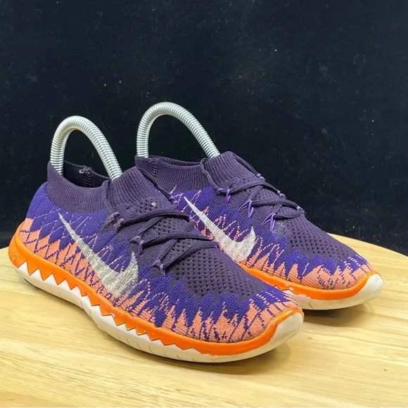 Nike Flyknit 3.0 Women’s Running Sneakers Orange/Purple Size 7
