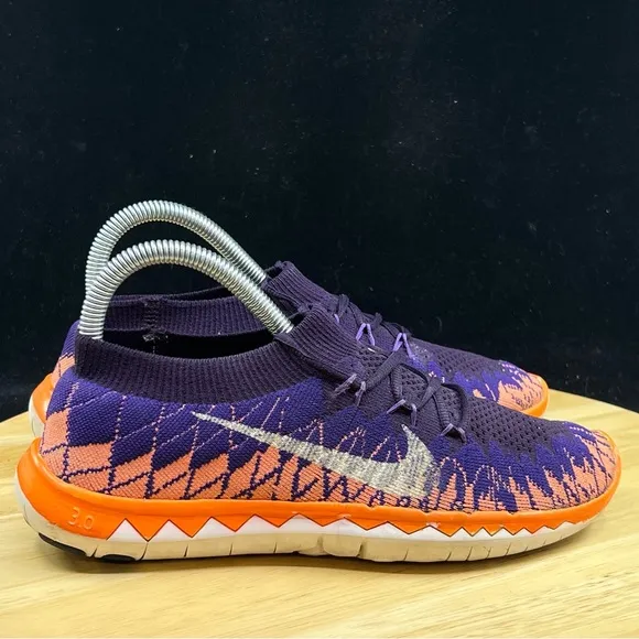 Nike Flyknit 3.0 Women’s Running Sneakers Orange/Purple Size 7