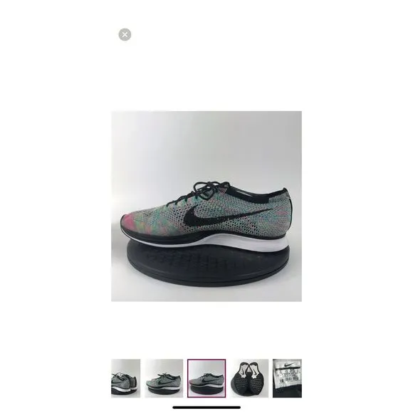 Nike Flyknit Racer Multicolor 2.0 Running Shoes 526628-304 Men’s Size 13