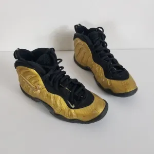 Nike Foam Posite Pro Metallic Gold Black size 6.5Y