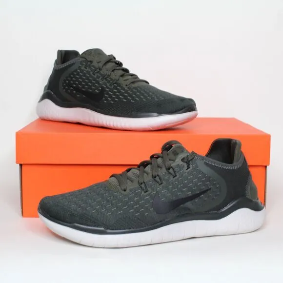 Nike Free RN 2018 Men's Running Shoes Size 12 Cargo Khaki/ Black 942836-300 New
