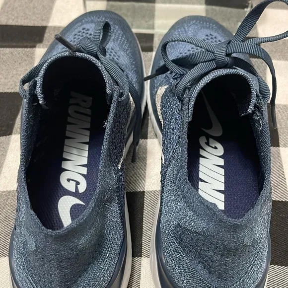Nike Free Rn Flyknit 2018 Squadron Blue Pure Platinum Women's Shoes Sneakers 7.5