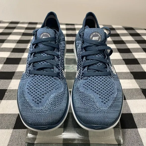 Nike Free Rn Flyknit 2018 Squadron Blue Pure Platinum Women's Shoes Sneakers 7.5