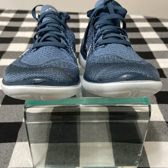 Nike Free Rn Flyknit 2018 Squadron Blue Pure Platinum Women's Shoes Sneakers 7.5
