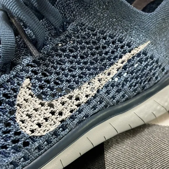 Nike Free Rn Flyknit 2018 Squadron Blue Pure Platinum Women's Shoes Sneakers 7.5