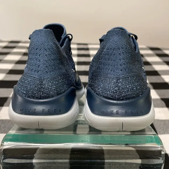Nike Free Rn Flyknit 2018 Squadron Blue Pure Platinum Women's Shoes Sneakers 7.5