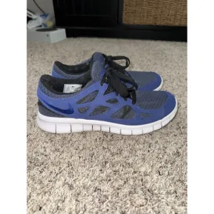 Nike Free Run 2 Men's Size 9 Running Shoes 537732-406 Blue Black Sneakers