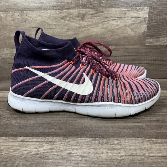 Nike Free Train Force Flyknit Purple Pink Mens Size 13 833275-500 Running Shoes