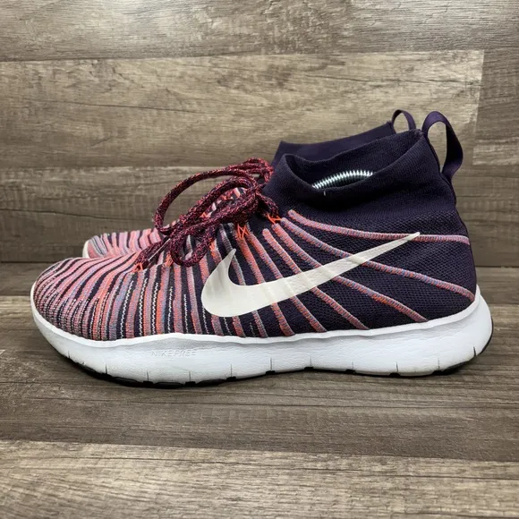 Nike Free Train Force Flyknit Purple Pink Mens Size 13 833275-500 Running Shoes