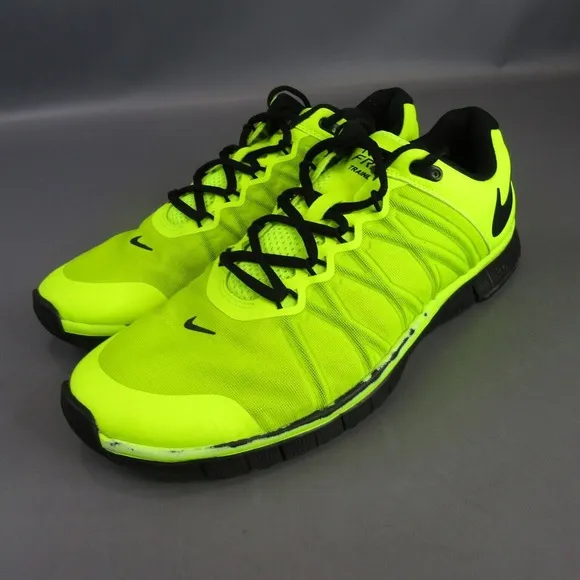 Nike‎ Free Trainer Running Shoes Men's Size 12.5 Athletic Sneakers Volt/Black