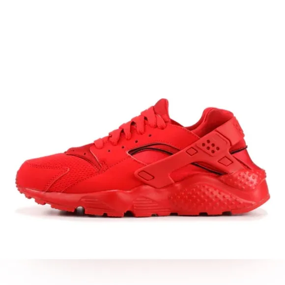 Nike Huarache Run Gs 654275-600 Youth Triple Red Running Shoes Size