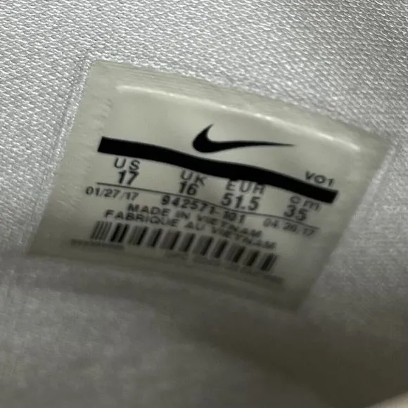 Nike Hyperdunk Shoes Sneakers‎ White Black Basketball Gym 942571-101 Size 17