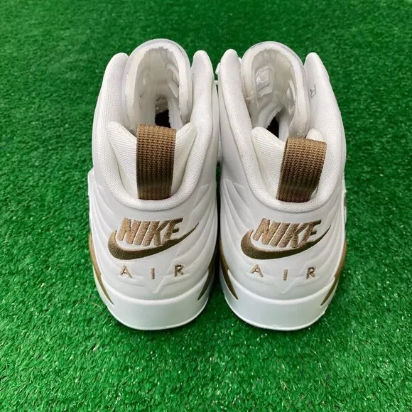 Nike Jumpman MVP Mens Basketball Shoes White &amp; Gold FQ8337-121 VNDS Size 9.5