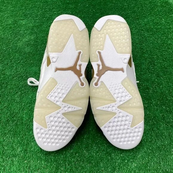 Nike Jumpman MVP Mens Basketball Shoes White &amp; Gold FQ8337-121 VNDS Size 9.5