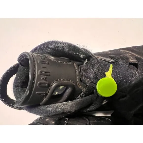 Nike Kids 5Y Air Jordan 6 Retro Sneakers Black Green Neon Basketball Shoes Gym