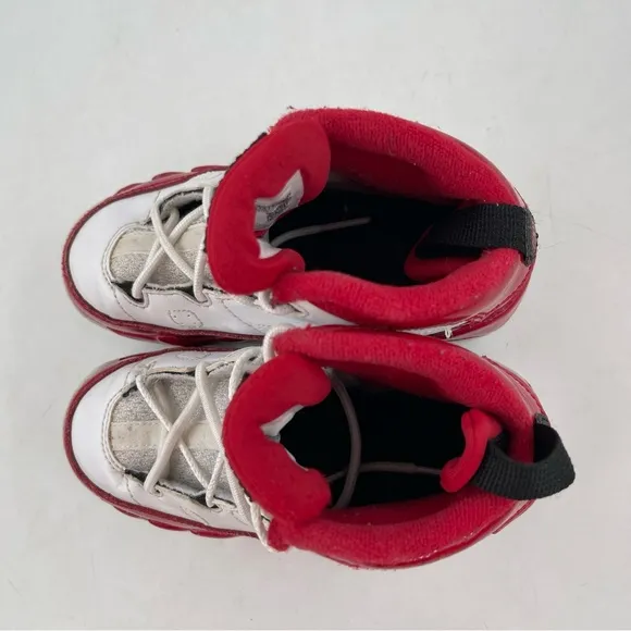 Nike Kids Air Jordan 9 Retro Hi Top -Size  9 C -White Gym Red Basketball Shoes