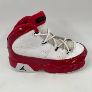Nike Kids Air Jordan 9 Retro Hi Top -Size  9 C -White Gym Red Basketball Shoes