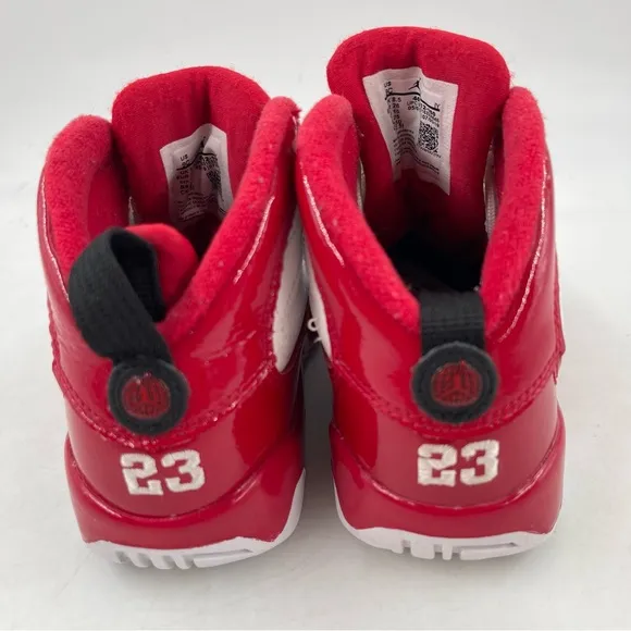 Nike Kids Air Jordan 9 Retro Hi Top -Size  9 C -White Gym Red Basketball Shoes