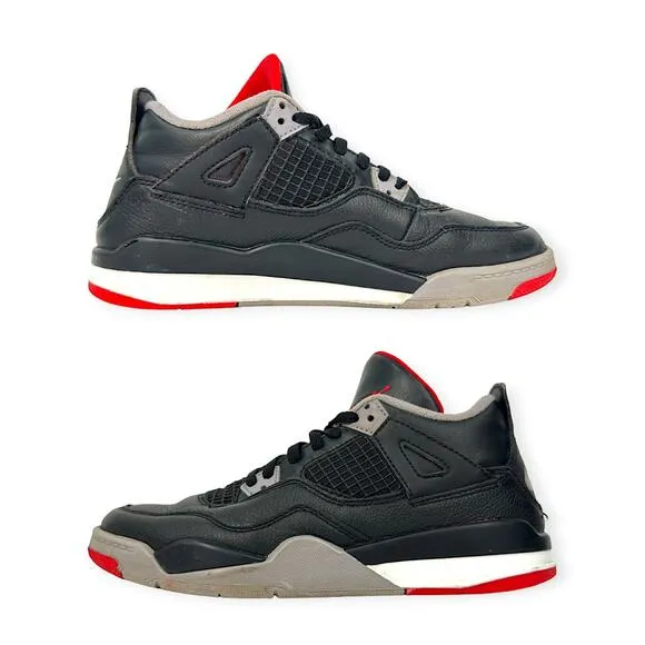 NIKE | Kids Size 3Y | Air Jordan 4 Retro Bred Reimagined (PS) Shoes BQ7669-006