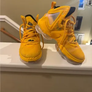 Nike LeBron 19 Kids Yellow Basketball Shoes
