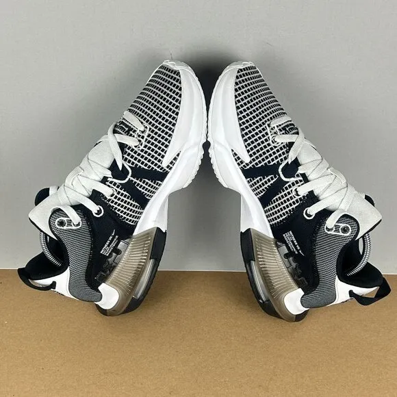 Nike Lebron Witness 7 Basketball Athletic Shoes Mens 7.5 Black White Lace Up