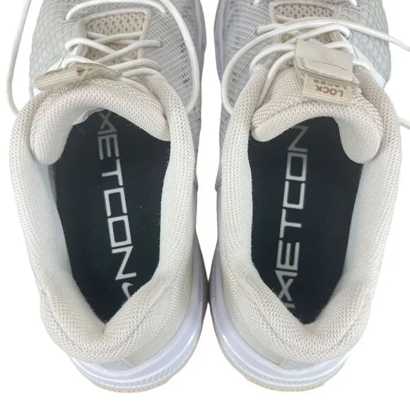 Nike | Men 9 | Metcon 8 Natural/White/Gray Lock‎ Laces Gym Sneakers Shoes