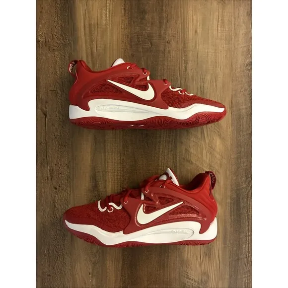 Nike Men Size 10 KD 15 TB Gym Red White Basketball Shoes DX6648-600 New