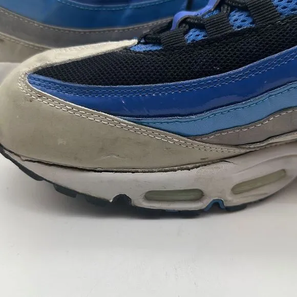 Nike Mens Air Max 95 Size 14 Blue Gray Athletic Running Shoes Sneaker 609048-404