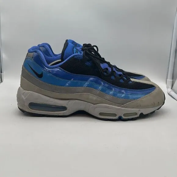 Nike Mens Air Max 95 Size 14 Blue Gray Athletic Running Shoes Sneaker 609048-404