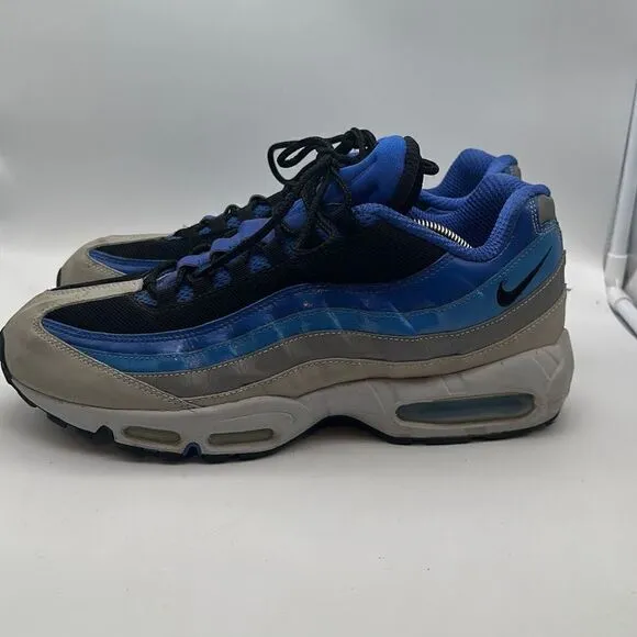 Nike Mens Air Max 95 Size 14 Blue Gray Athletic Running Shoes Sneaker 609048-404