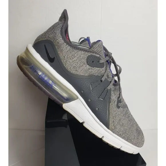 Nike Men's Air Max Sequent 3 Sneakers 11 Dark Grey Black Athletic Shoes Sz 11