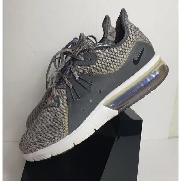 Nike Men's Air Max Sequent 3 Sneakers 11 Dark Grey Black Athletic Shoes Sz 11