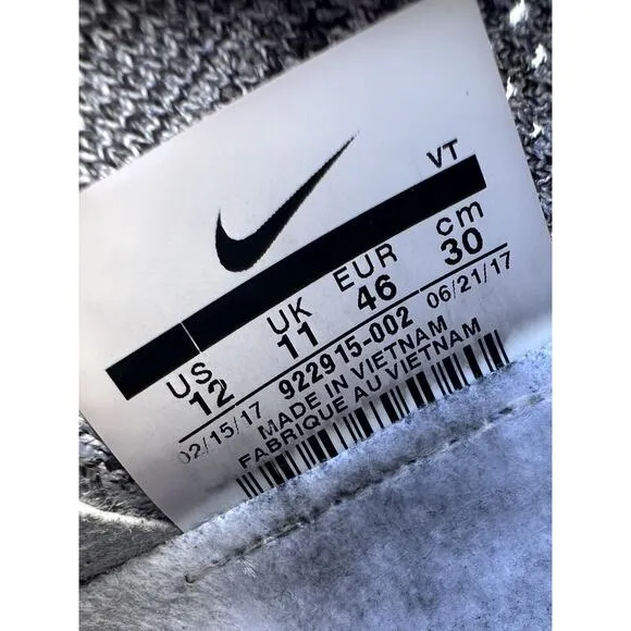 Nike Men's Air VaporMax 922915-002 Gray Lace Up Athletic Shoes - Size 12