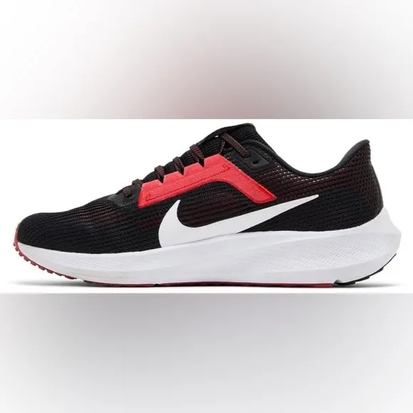 Nike Men's Air Zoom Pegasus 40 Running Shoes Black White Lt. Crimson Size 10.5