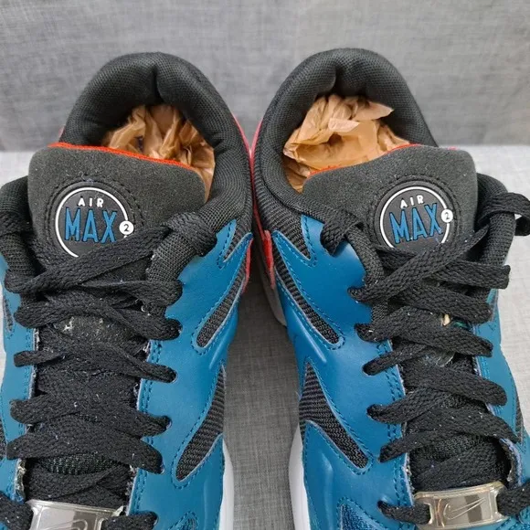 NIKE Men's &quot;Air Max 2 Light&quot; 'Black Teal' AO1741-004 Running Shoes Size 8