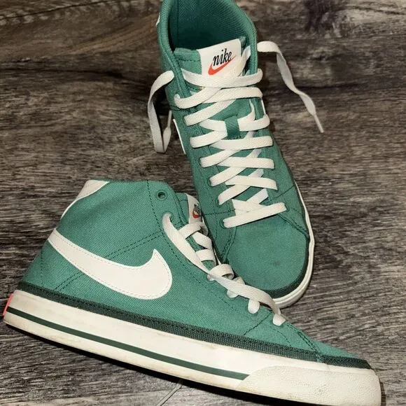 Nike‎ Mens Court Legacy Canvas Mid S50 Green White Shoes Size 7 DM3363-300