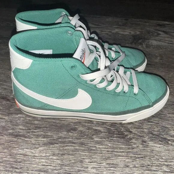 Nike‎ Mens Court Legacy Canvas Mid S50 Green White Shoes Size 7 DM3363-300