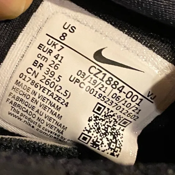 Nike Men's Free Run 5.0 Running Shoes size 8, black