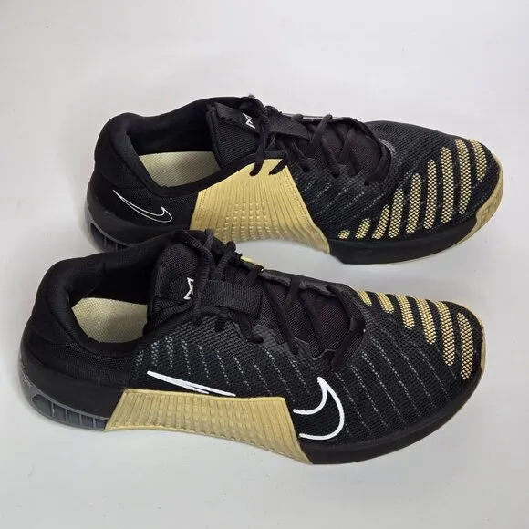 Nike Men's Metcon 9 Black Vegas Gold Workout Shoes Sneakers Sz 14 FD5431-001