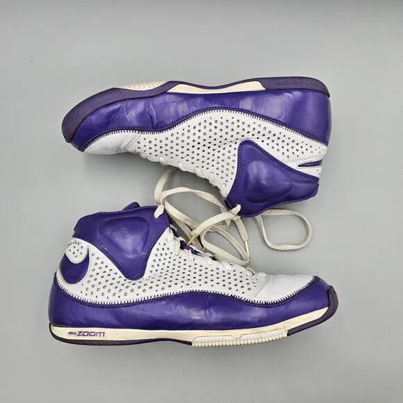 Nike Men's Size 10.5 US Zoom BB II 2007 Varsity Purple Basketball Shoes READ