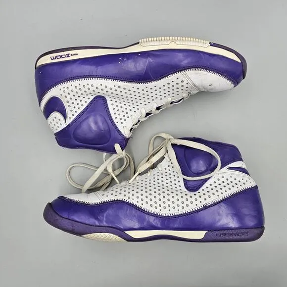 Nike Men's Size 10.5 US Zoom BB II 2007 Varsity Purple Basketball Shoes READ