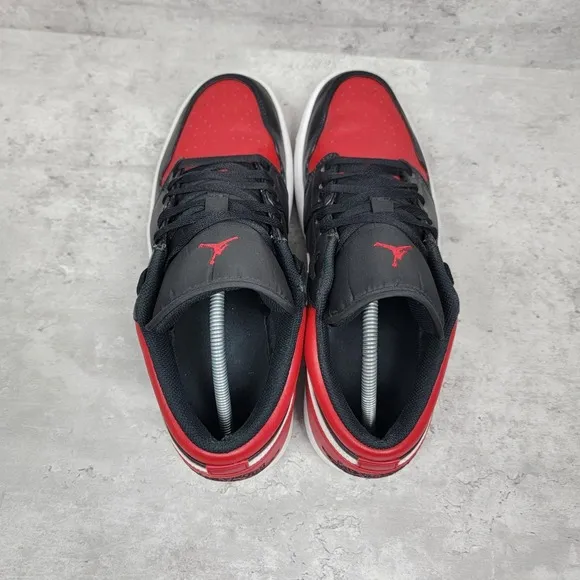 Nike Mens Size 12 Air Jordan 1 Low Black Gym Red White 553558-066 Shoes Sneakers