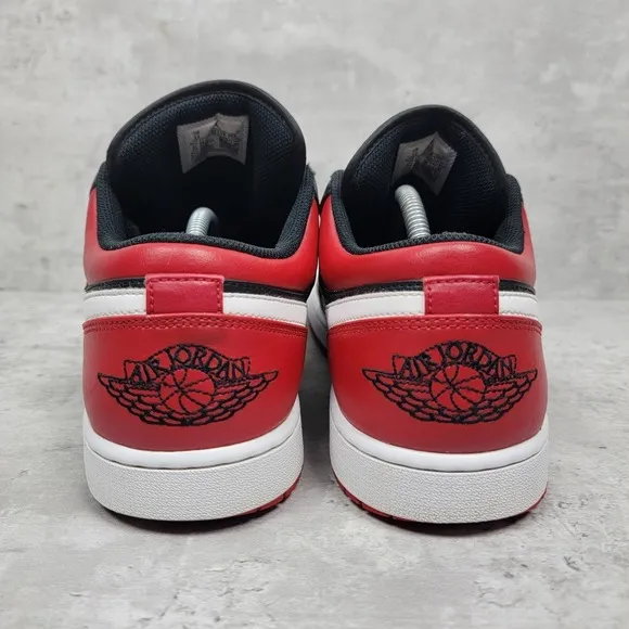 Nike Mens Size 12 Air Jordan 1 Low Black Gym Red White 553558-066 Shoes Sneakers