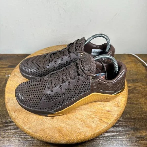 Nike Metcon 6 Premium Brown Wheat Gym Men's Size 10 Shoes Sneakers CV1262-200‎