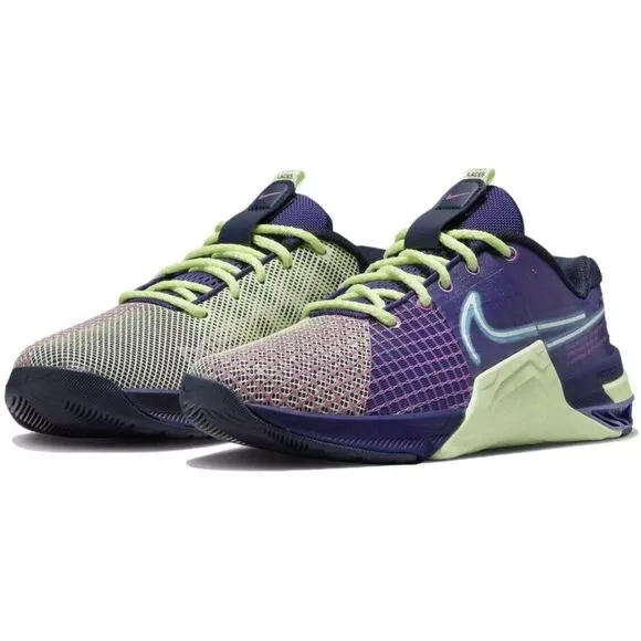 Nike Metcon 8 AMP Purple Gym Shoes DV1168 500 Women's Size 10.5 / Men's 9
