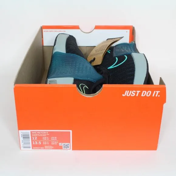 Nike Metcon 9 Black Geode Teal Clear Jade Training Shoes DZ2617-003 Men Size 12