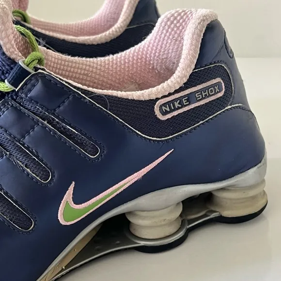 Nike Nikeid Shox‎ Blue Green Pink Mens Size 10 Running Shoes