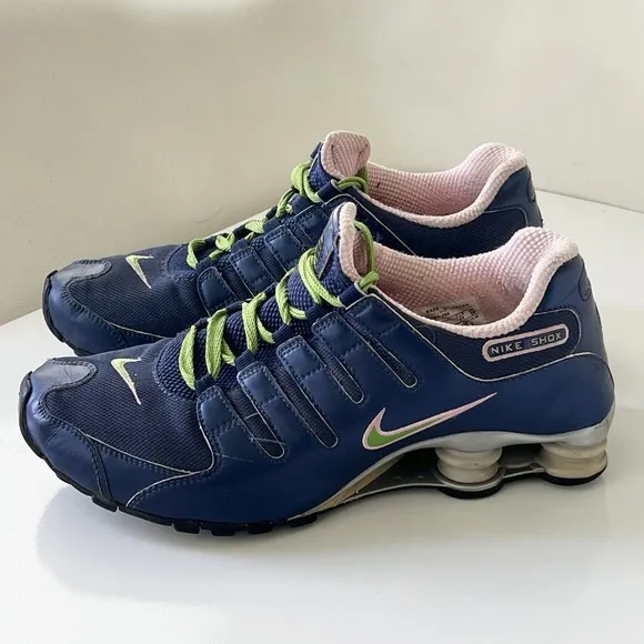 Nike Nikeid Shox‎ Blue Green Pink Mens Size 10 Running Shoes