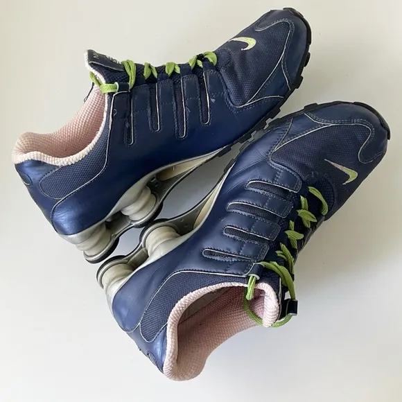 Nike Nikeid Shox‎ Blue Green Pink Mens Size 10 Running Shoes